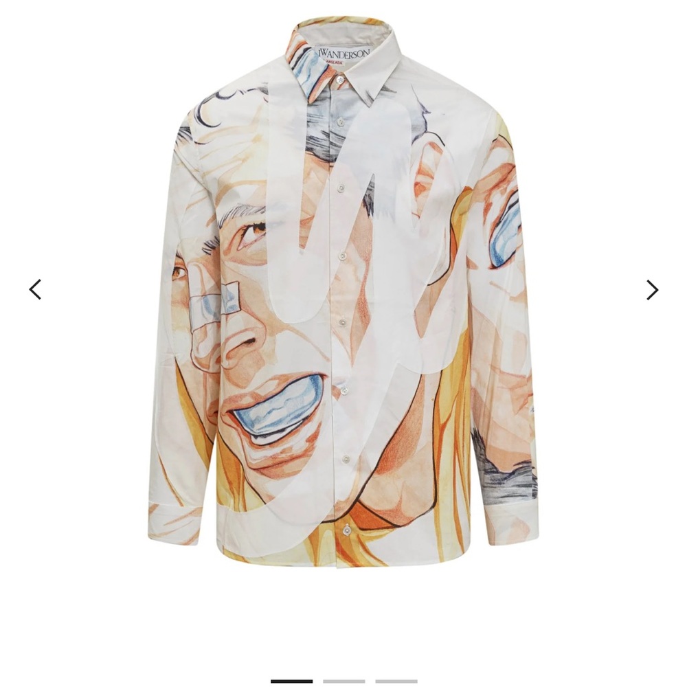 JW Anderson Pol Anglada Printed long sleeve button up Shirt